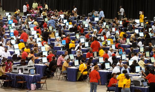 Thousands Of Homeowners Fighting To Avoid Foreclosure Camp Out In Tents Seeking Help