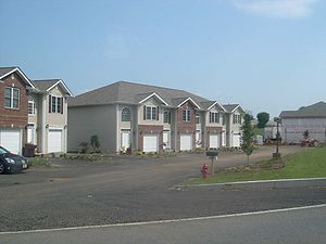 A group of townhouses in Bristol, Tennessee.