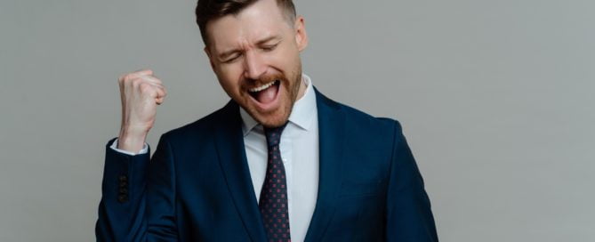 Happy Man Because He Is Debt Free